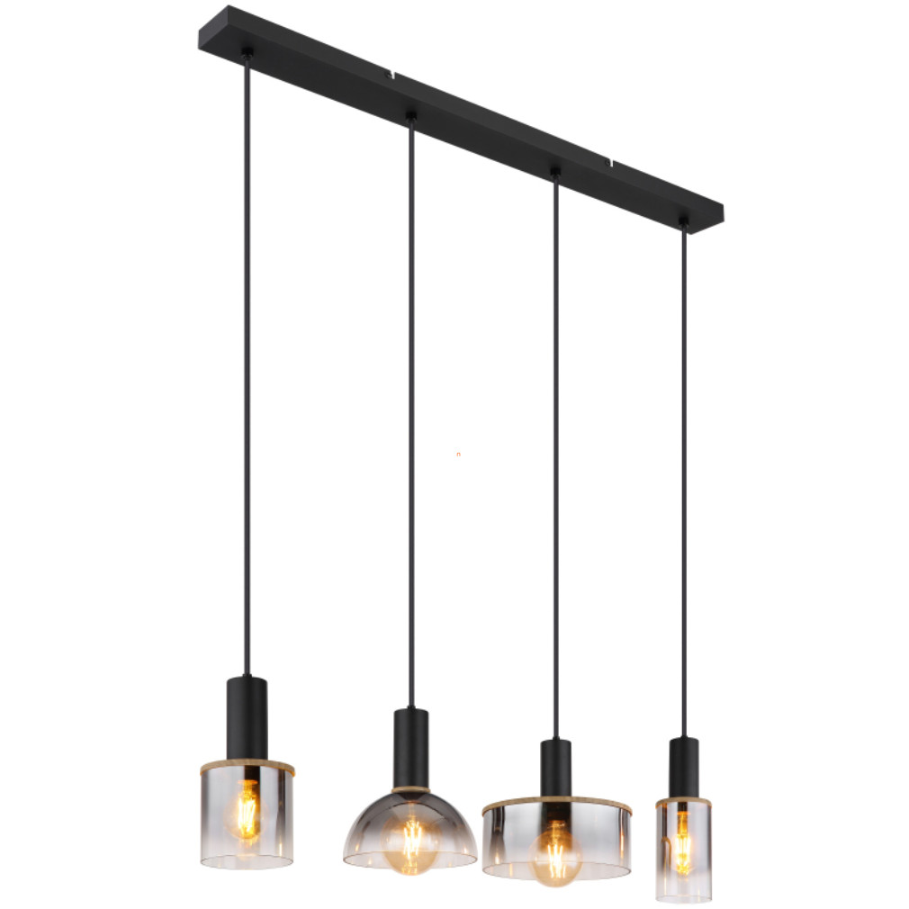Függesztett lámpa különböző formájú üvegbúrákkal, 6 foglalattal (Classis)