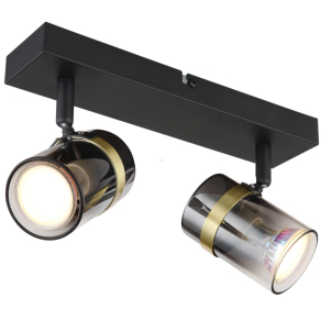   Spot lámpa sárgaréz szegéllyel, 2 foglalattal - Trabby Globo 57916-2