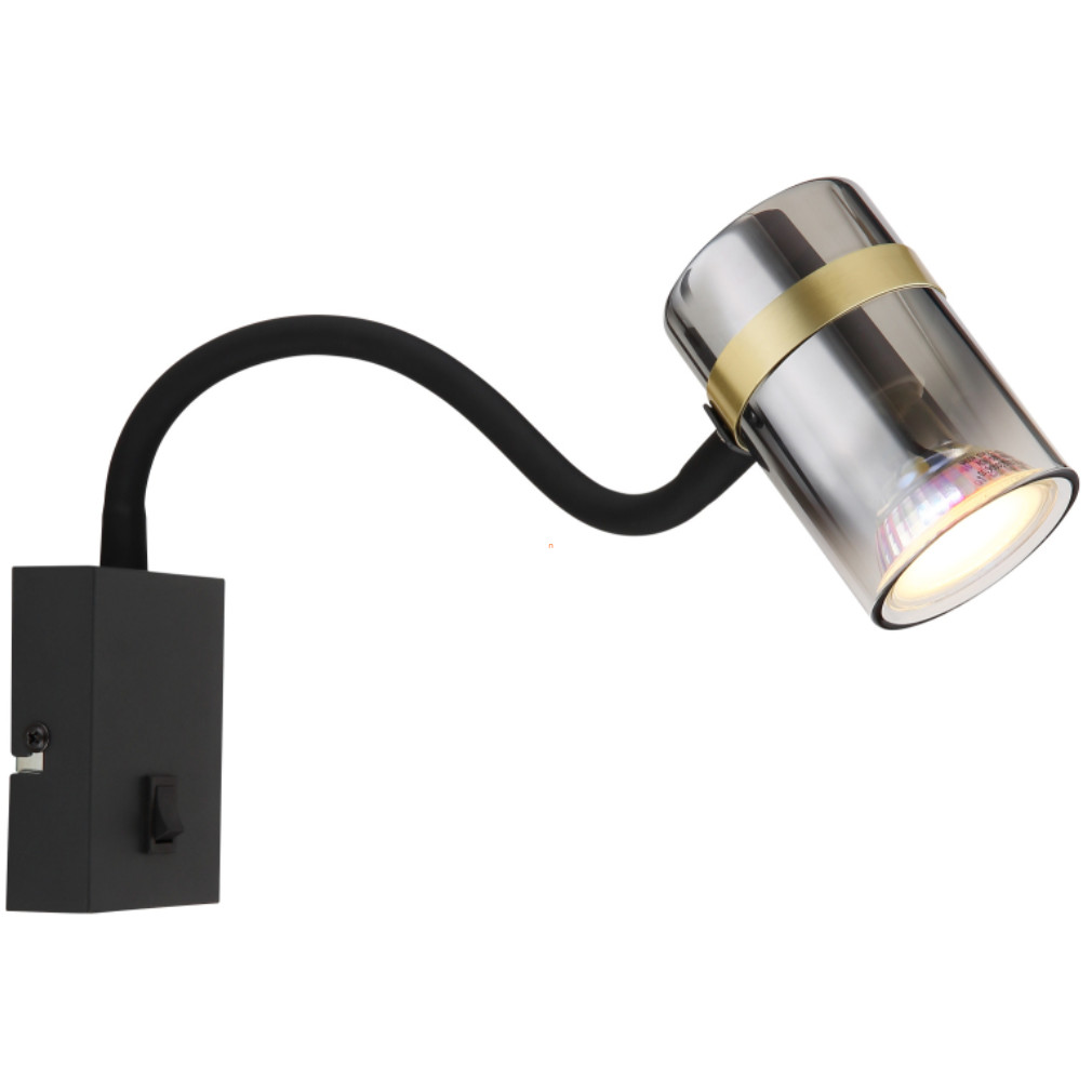 Fali lámpa flexibilis karral, arany-füstszínű (Trabby)