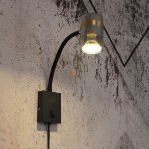   Bontott csomagolású Fali lámpa flexibilis karral, arany-füstszínű (Trabby)