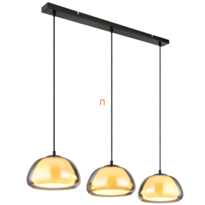   Függesztett lámpa 3 foglalattal, dupla falas üvegburákkal - Jella Globo 15743-3H