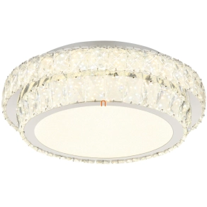   Távirányítós mennyezeti LED lámpa kristály berakással, 40 cm - Klara Globo 68157-38