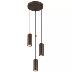   Függesztett spot lámpa sötét bronz színben 3 foglalattal - James Globo 57919-3H
