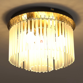   Üvegpálcás mennyezeti lámpa fehér-arany színben, 32 cm - Gorley Globo 15698DM