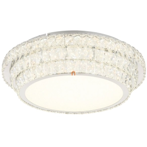   Távirányítós mennyezeti LED lámpa kristály berakással, 60 cm - Klara Globo 68157-58