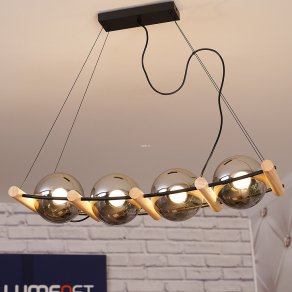   Függesztett lámpa 4 foglalattal, 75 cm - Leona Globo 15883-4H