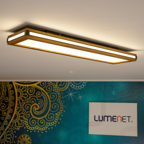   Fali kapcsolóval szabályozható mennyezeti LED lámpa keretvilágítással, 20x80 cm - Carla Globo 41589D4