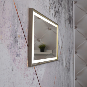   Érintőkapcsolóval szabályozható LED tükör, szögletes - Rivas Globo 84036