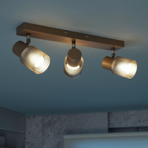   Spot lámpa csiszolt üveg hatású búrával, 3 foglalattal - Satella Globo 54314-3