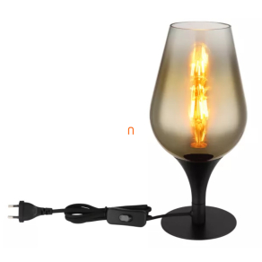   Éjjeli lámpa arany színű árnyalatokban, 31 cm - Lavus Globo 15552T2 - billenőkapcsolós, 1xE27 foglalattal, 230 V