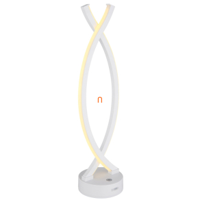   Asztali LED lámpa matt fehér színben, 41 cm - Hela Globo 58457W, akkumulátoros, tölthető, hordozható, dimmelhető, 1 méretes kábellel, 3000 K, 25 lm, 60 W, 230 V
