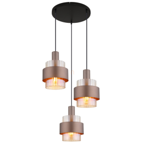   Függesztett üveg lámpa 3 foglalattal - Milley Globo 15560-3HA