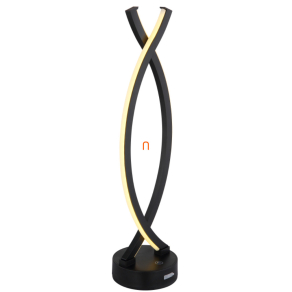   Asztali LED lámpa matt fekete színben, 41 cm - Hela Globo 58457S, akkumulátoros, tölthető, hordozható, dimmelhető, 1 méretes kábellel, 3000 K, 25 lm, 1 W, 230 V