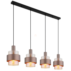   Függesztett üveg lámpa 4 foglalattal - Milley Globo 15560-4HA