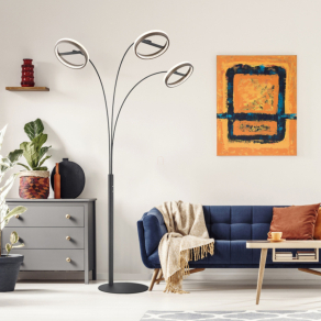   Szabályozható LED állólámpa, 3 ágú, 1,9 m - Della Globo 67179S1