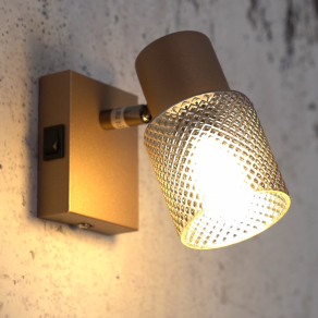   Fali spot lámpa csiszolt üveg hatású búrával - Satella Globo 54314-1