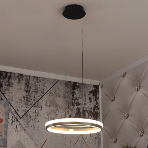   Függesztett LED lámpa kristály szegéllyel, 40 cm - Della Globo 67179H