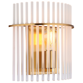   Üvegpálcás fali lámpa, áttetsző, arany színben - Gorley Globo 15698WM