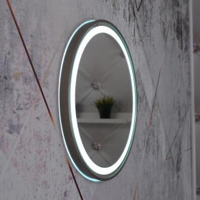   Érintőkapcsolóval szabályozható LED tükör körfénnyel - Rivas Globo 84035