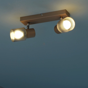   Spot lámpa csiszolt üveg hatású búrával, 2 foglalattal - Satella Globo 54314-2