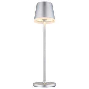   Kültéri napelemes asztali LED lámpa, 41 cm, melegfehér fényű, ezüst színben - Globo 36637SM