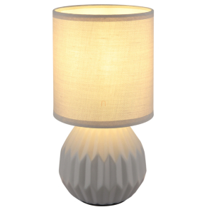   Asztali lámpa szürke színben, 23 cm - Sylas Globo 21730G - 1xE14, 230 V, IP20, 1.3 méteres kábel