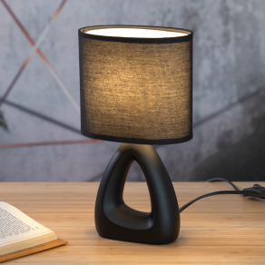   Asztali lámpa, 30 cm, fekete - Triangle Globo 21731S - 1xE14, 230 V, IP20, 1.3 méteres kábel