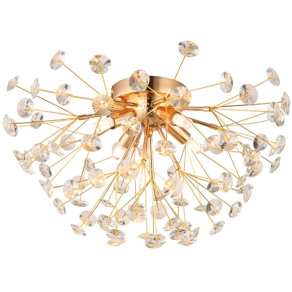   Design mennyezeti lámpa, kristály pitypang arany színben, 45 cm - Katrina Globo 64135D