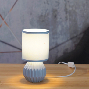   Asztali lámpa kék színben, 23 cm - Sylas Globo 21730B - 1xE14, 230 V, IP20, 1.3 méteres kábel