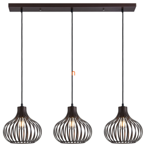   Függesztett lámpa rozsda színben, 3 foglalattal - Mateo Globo 333703116X