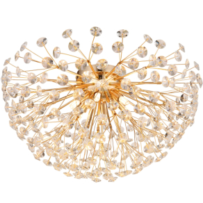   Design mennyezeti lámpa, kristály pitypang arany színben, 60 cm - Katrina Globo 64135D1