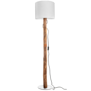   Állólámpa skandináv stílusban, 140 cm - Norin Globo 40210146X, fa, textil, 1xE27 foglalattal, 230 V