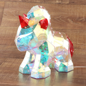 Hologramos LED unikornis, 26 cm - Brondar Globo 28088