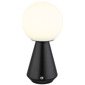   Asztali LED dekor lámpa, 23 cm, tölthető - Sora Globo 21029S - szabályozható fényerősség, 3000/4500/6500 K, 140 lm, 1,5 W, 0.8 méteres kábel