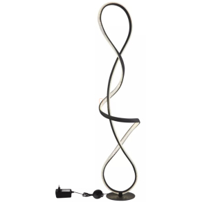   Design LED állólámpa, szalag hatású, 132 cm, fekete - Swirl Globo 67341SS