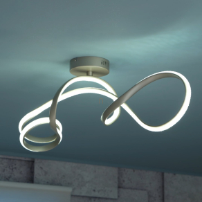   Design mennyezeti LED lámpa kristály berakással, nikkel - Swirl Globo 67341DN