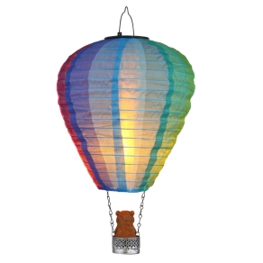   Kültéri napelemes LED lámpa, hőlégballon macival - Globo 36138