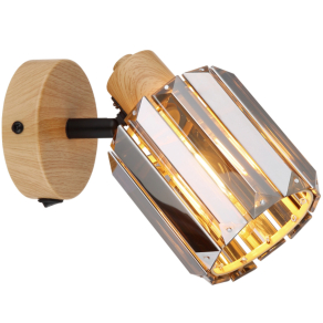   Fali spot lámpa prizma kristály búrával - Run Globo 80040146