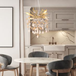   Design függesztett lámpa kristály díszekkel - Queena Globo 64138HG