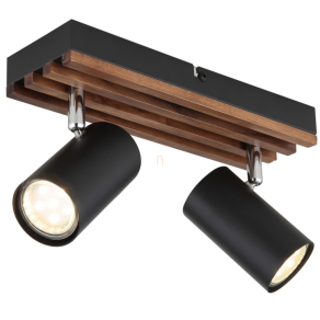   Spot lámpa, fa hatású, 2 foglalattal - Kayden Globo 57909-2