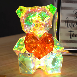   Érintőkapcsolós macis asztali LED lámpa, 17 cm, tölthető - Brondar Globo 28058K - szabályozható fényerősség, 0,5 W, 1.2 méteres kábel, akkumulátoros