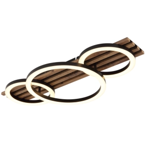 Mennyezeti LED lámpa, fa hatású - Tisha Globo 67353D3