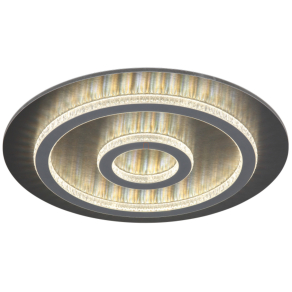   Távirányítóval szabályozható mennyezeti LED lámpa kristály szegélyekkel, 45 cm, antracit színben - Jayden Globo 48042-40A