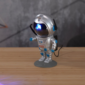   Asztornauta asztali lámpa, RGB LED-es, 22 cm, fekete - Cosmo Globo 28083 - 4,5 W, 1.2 méteres USB kábellel