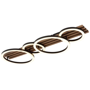 Mennyezeti LED lámpa, fa hatású - Tisha Globo 67353D4