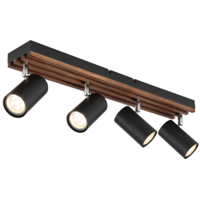   Spot lámpa, fa hatású, 4 foglalattal - Kayden Globo 57909-4