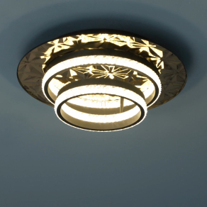   Glamour mennyezeti LED lámpa kristály szegéllyel, arany színben - Della II Globo 67361G