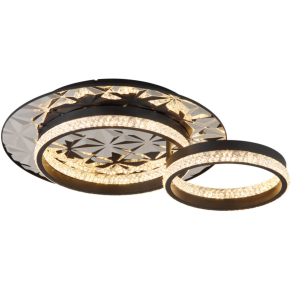   Glamour mennyezeti LED lámpa kristály szegéllyel, króm - Della II Globo 67361C