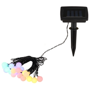   Kültéri napelemes színes LED fényfüzér, 20 LED-es - Globo 36803-20