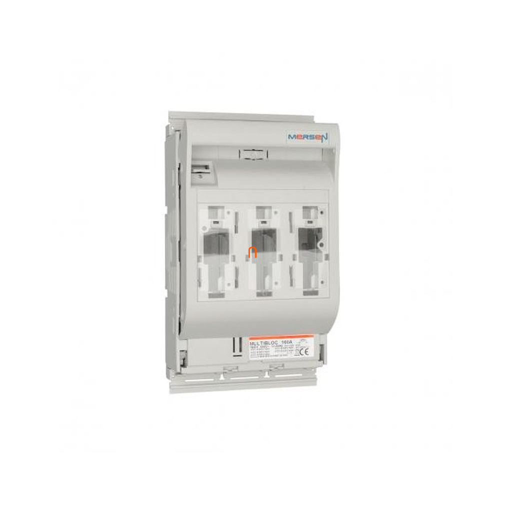 Szakaszoló biztosíték vízszintes 00-160A, szerelőlapra, kengyeles csatlakozás Multibloc E1023044A, 2.031.000